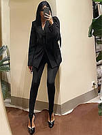 Жіночі леггінси зі штрипками "ANGEL" чорний