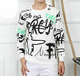 Білий реглан підлітковий на хлопчиків 158,164,170,176 зросту DOFFBI, фото 2