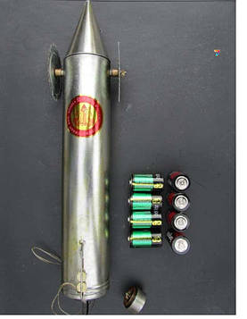 Торпеда метал для запуску шнура під лід 8 батарейок на лампочках