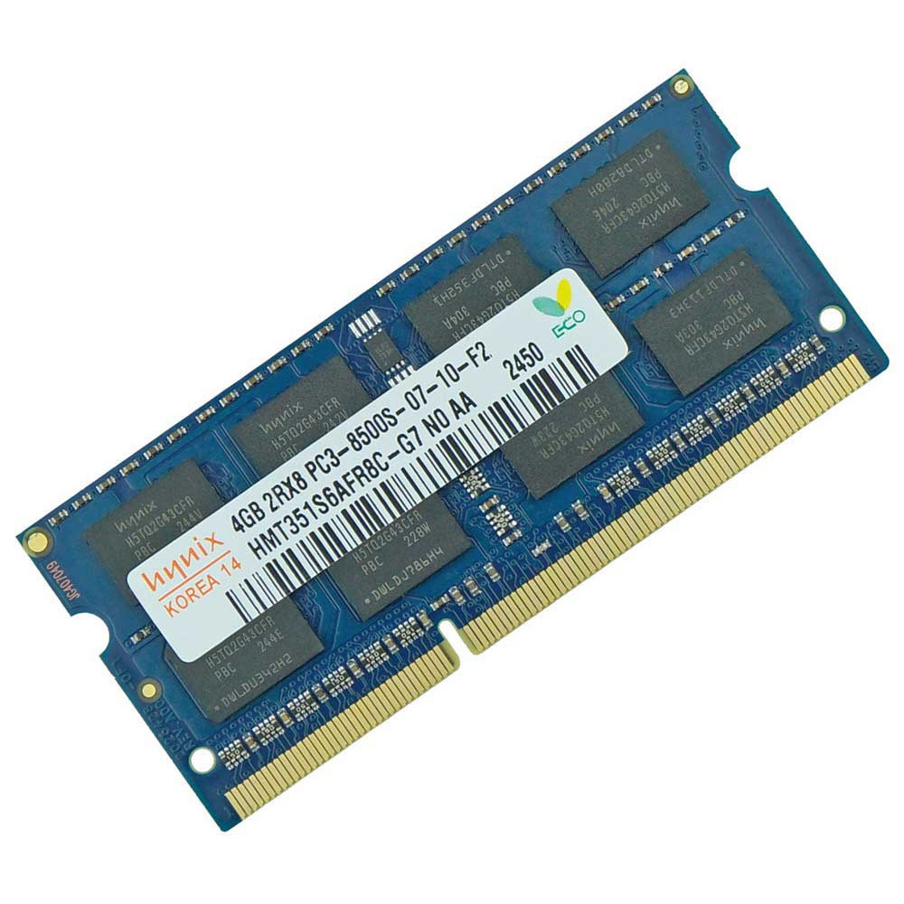 Оперативна пам'ять DDR3 1066 4Gb для ноутбука — Hynix HMT351S6AFR8C-G7 PC3-8500 1.5v SoDIMM (7706924)