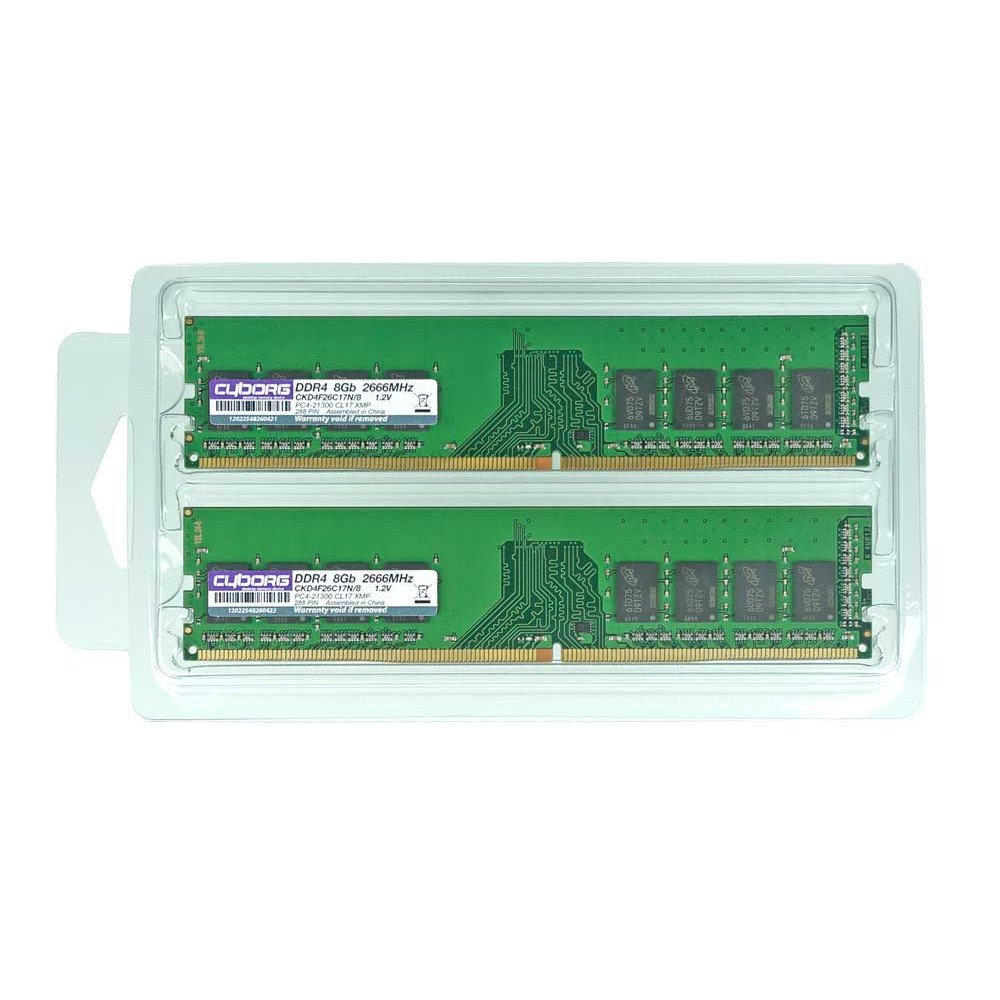 Оперативна пам'ять DDR4 2666 16 Gb PC4-21300 (Kit of 2x8192) 16384MB 1.2v Cyborg CKD4F26C17N/16 (7706935), фото 1