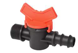 Кран стартовий 1/2" наружная резьба для садовой трубки (16) для капельного полива. Santehplast SL-011-7, фото 1