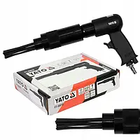 Молоток пневматичний з голковим долотом YATO : спож. повітря - 113 л/хв, тиск - 6.3 Bar, 19 голокосту