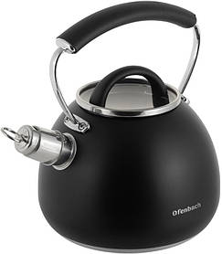 Чайник Ofenbach Magic Kettle 2.5 л зі свистком і скляною кришкою, чорний