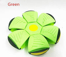 М'ячик фрісбі складаний ігровий Flat Ball Disc м'яч трансформер літаюча тарілка світиться 6 LED