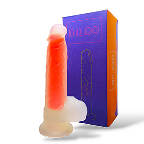 Фалоімітатор на присосці "Orange dildo", L184 мм, D35мм, фото 1