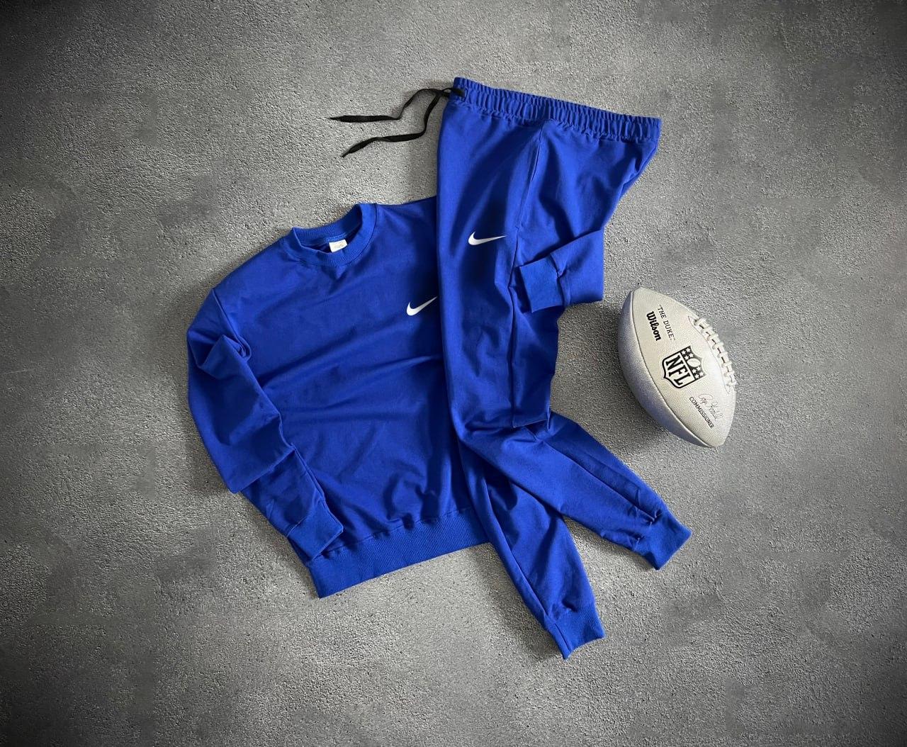 Чоловічий спортивний костюм Nike світшот і штани весняний осінній комплект найк синій