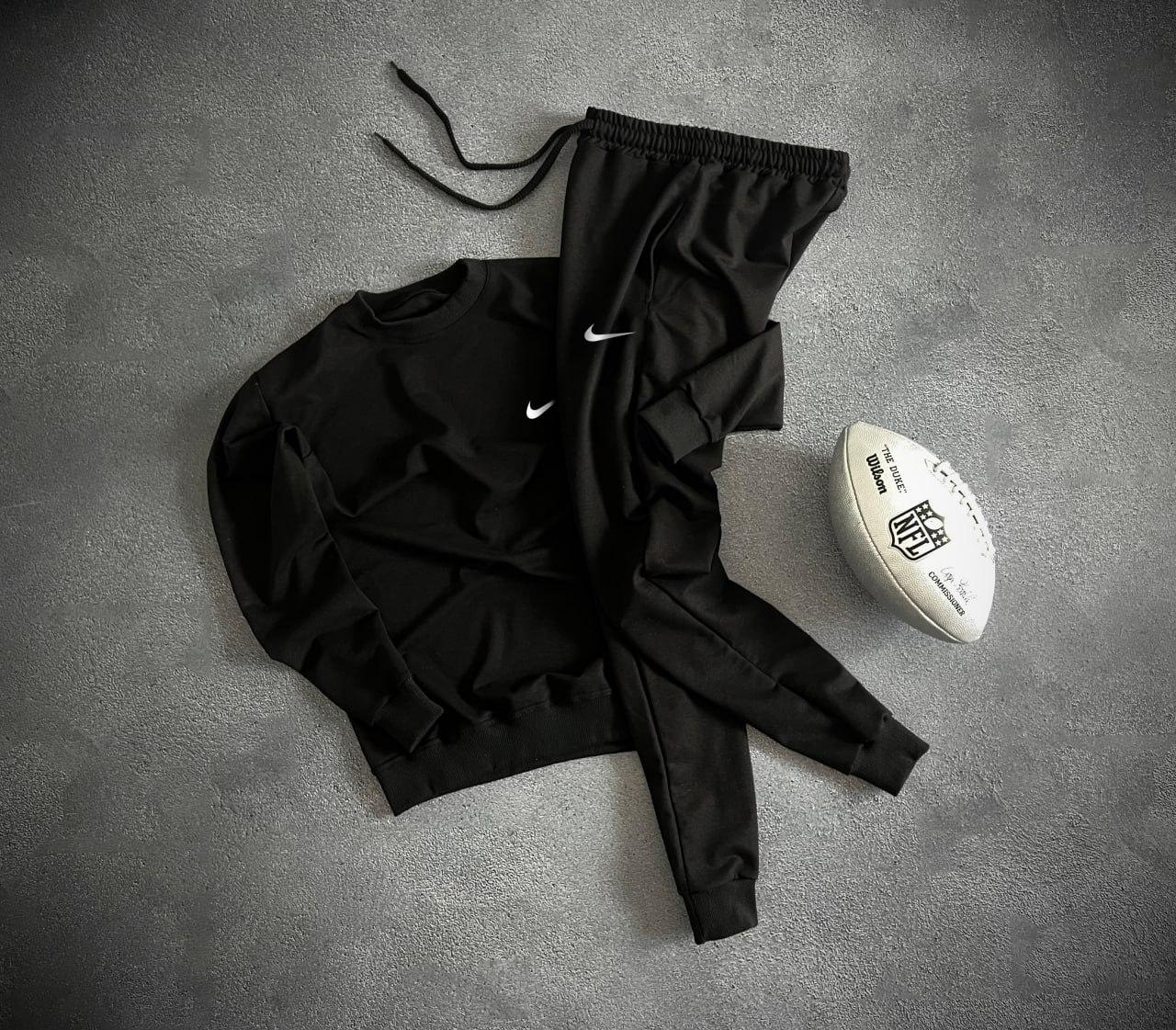 Спортивний костюм чоловічий Nike кофта штани весняний осінній літній комплект найк чорний