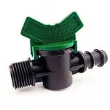 Кран стартовий 1/2" наружная резьба для садовой трубки (16) для капельного полива. Santehplast SL-011-7, фото 2
