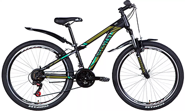 Велосипед DISCOVERY 26" TREK AM 14G Vbr рама 18" чорний/зелений матовий