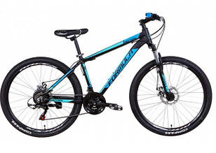 Велосипед FORMULA 26" MOTION AM DD рама 13" чорний/синій з блакитним матовий