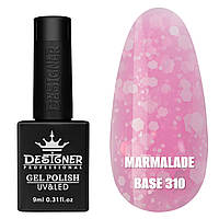База кольорова Designer Professional Marmalade Base з пластівцями-шестигранниками № 310, 9мл
