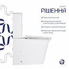 Унітаз-компакт Qtap Nando безобідковий з сидінням Soft-close QT12221222AW, фото 5