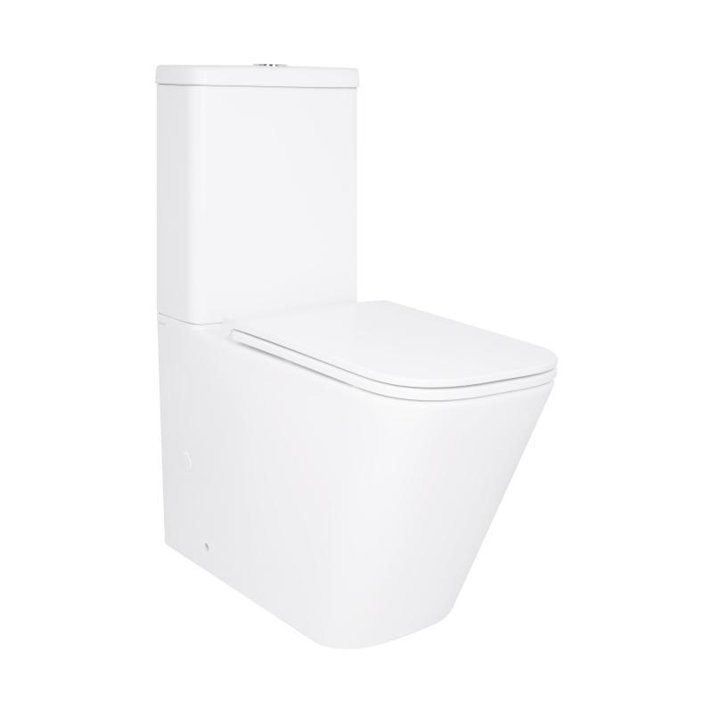 Унітаз підлоговий Qtap Tern Ultra Quiet безобідковий з сидінням Soft-Close QT17222175AUQ1W White, фото 1