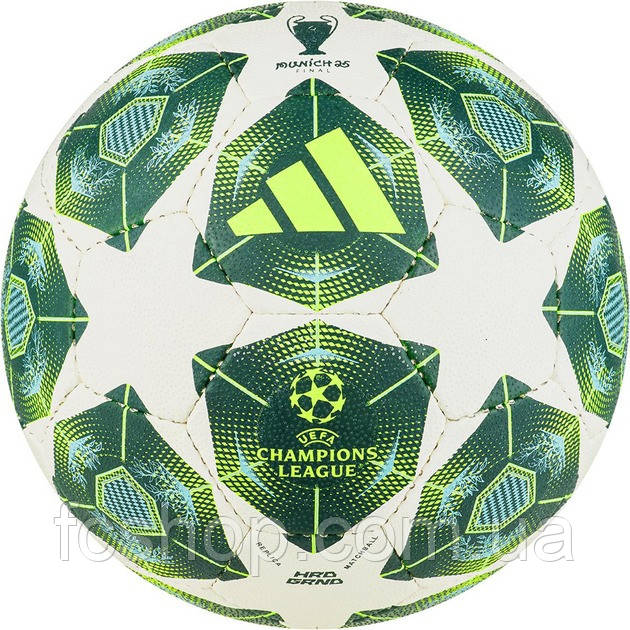 Футбольний м'яч Adidas UCL HARD GROUND зелений-білий JM6822, Зелений, Розмір (EU) — 4