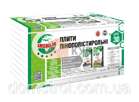 ПЕНОПЛАСТ ANSERGLOB EPS-30 1х1м (100 мм), фото 3