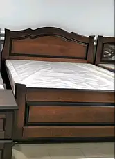 Ліжко двоспальне дерев'яне Жасмин RoomerIN, колір горіх, фото 4