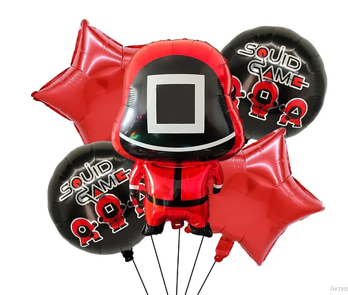 Набір із кульок Гра в кальмара | Охоронець із квадратом, фото 1