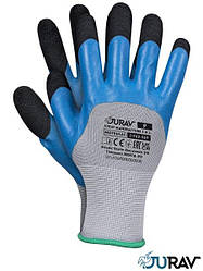 Рукавиці робочі з подвійним латексним покриттям REIS J-MOTRULAF SNB
