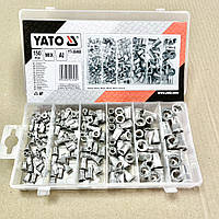 Набір алюмінієвих заклепних гайок M3-M10, 150 шт. YATO YT-36460