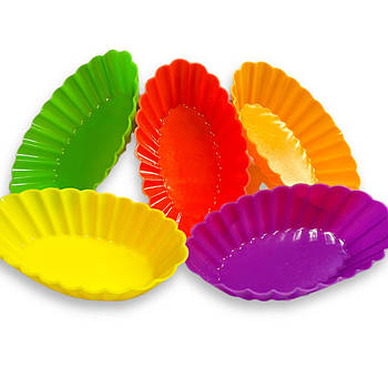 Форми для випічки силіконові мікс 10*6*2,5 см 10 шт