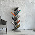 Полиця для книг у формі дерева з Ламінованого ДСП Стелаж книжковий відкритий шириною 40 см, фото 5