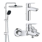 Набір змішувачів 3 в 1 для ванної кімнати Grohe QuickFix Start M-Size UA202305RM