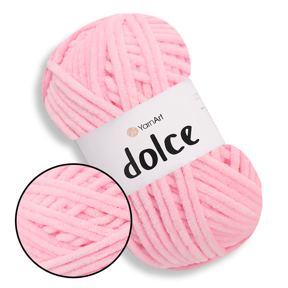 YarnArt Dolce, Розовый фламинго №796, плюшева пряжа, фото 1