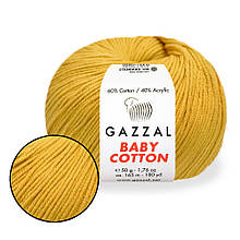 Gazzal Cotton Baby, Гірчичний №3447