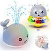 Іграшка рухома музична для ванної Кит із фонтаном, фото 7