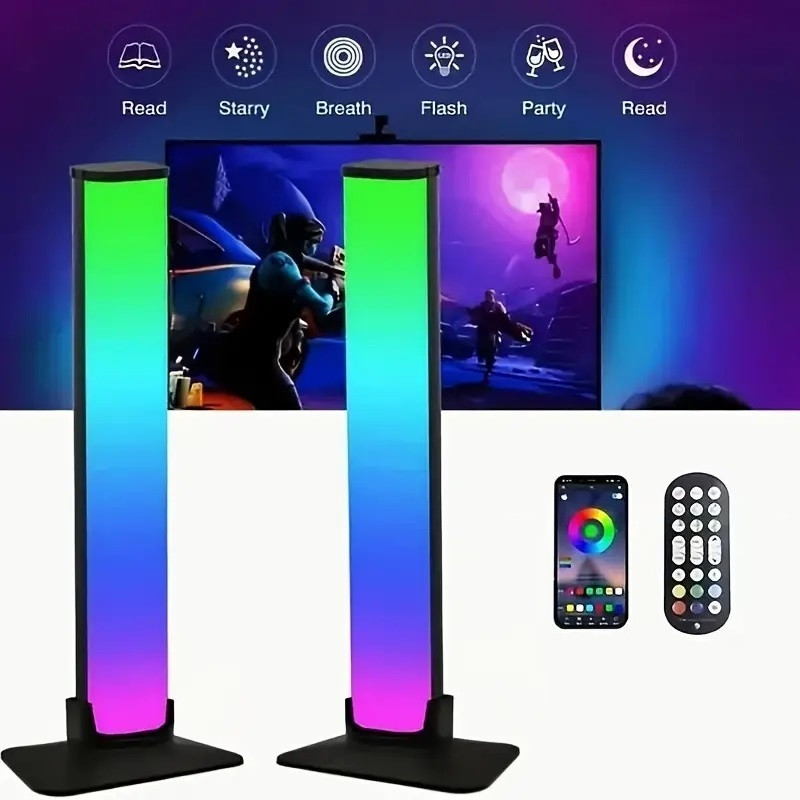 Дві настільні RGB-лампи Ambiance Light Bar Bluetooth, фонове освітлення
