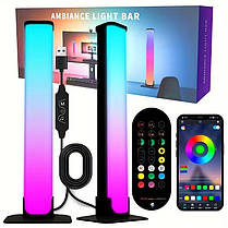 Дві настільні RGB-лампи Ambiance Light Bar Bluetooth, фонове освітлення, фото 3
