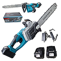 Акумуляторна безщіткова ланцюгова пила Electric Saw з двома акумуляторами 42V/4Ah