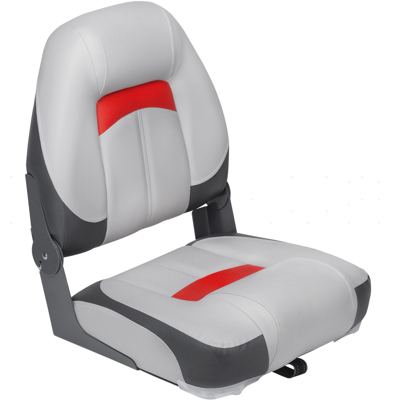 Крісло для човна яхти катера Premium High Back Сірий/Вугілля/Червоний, фото 1