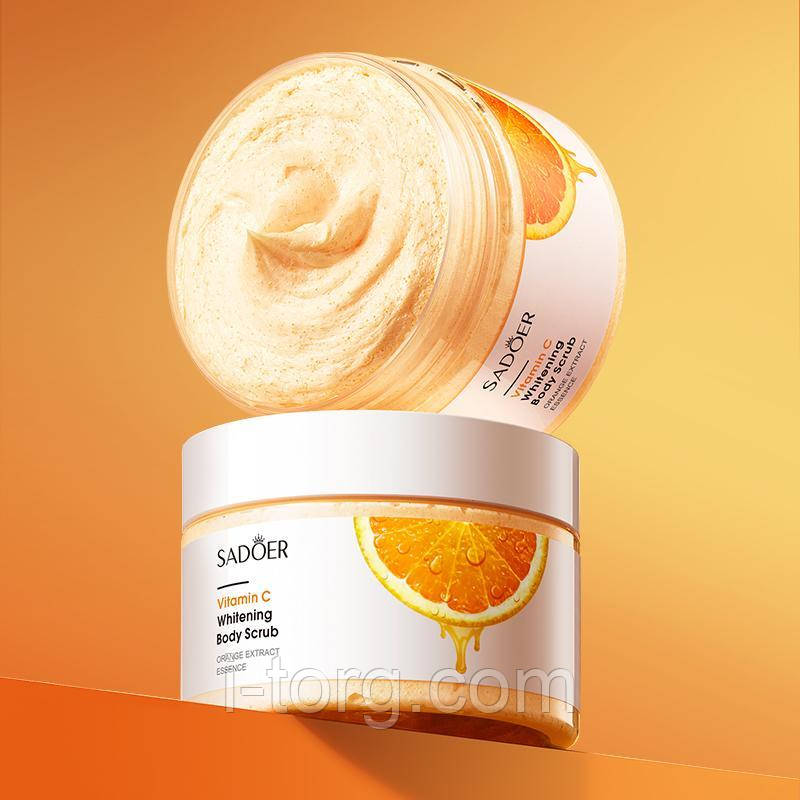 Відбілюючий скраб для тіла із вітаміном С SADOER, 120г.
