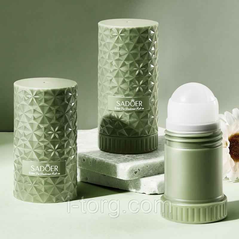 Натуральний роликовий дезодорант із ароматом білого чаю Sadoer, 40 мл.