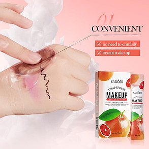 Засіб для зняття макіяжу із грейпфрутом у стиках Sadoer Makeum Remover Lotion, 10*5 мл., фото 3