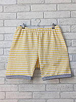 Зимние женские панталоны с высокой посадкой вязаные рубчик в полоску