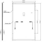 Сонячна батарея Risen 395 Вт моно, Risen RSM40-8-395M фотомодуль 120cell Half-Cell КПД 20.5% чорна рамка, фото 4