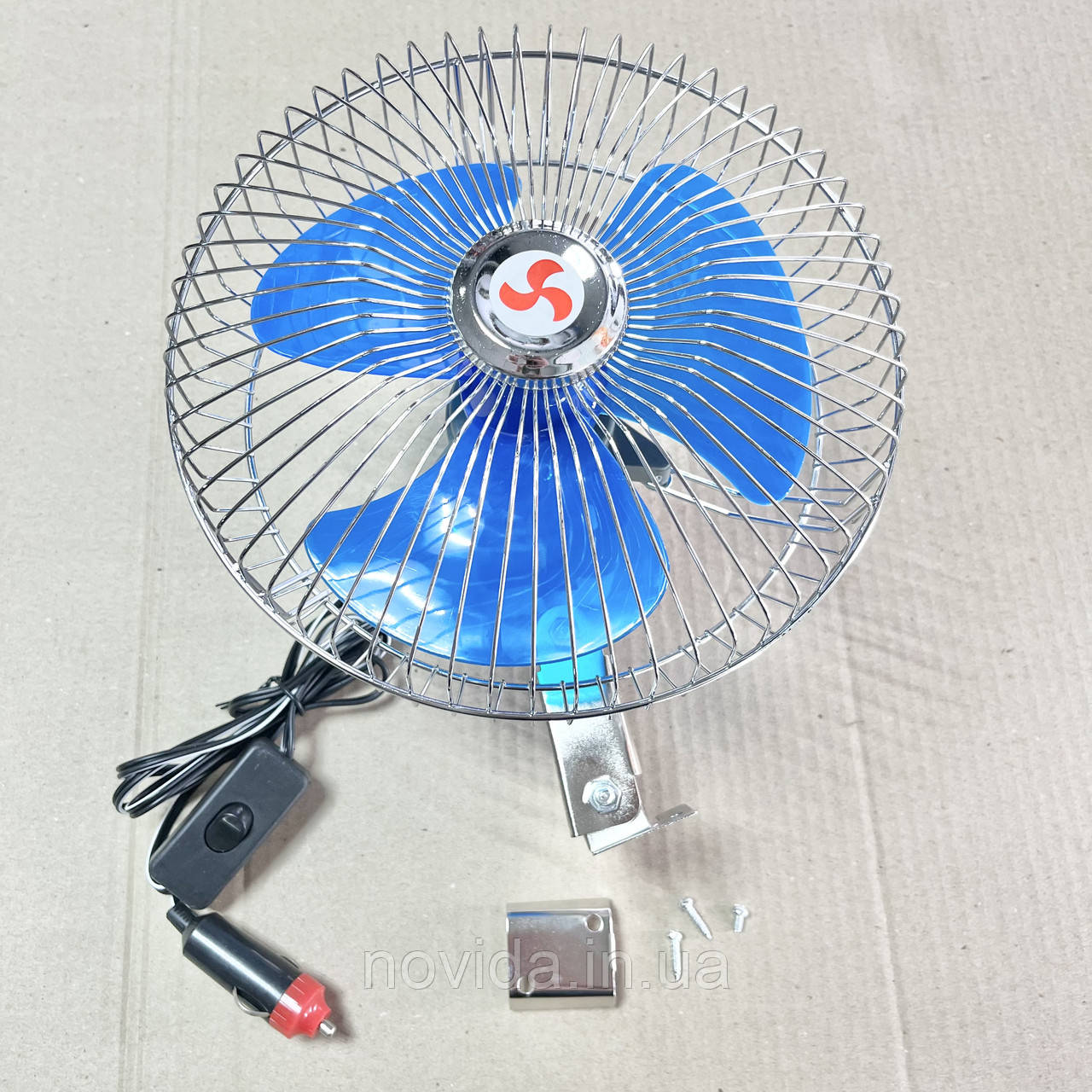 Вентилятор у прикурювач метал 12 В 8" (8-12V HZ-53A)