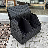 Органайзер у багажник з логотипом KIA з екошкіри, сірий, 50 см, автомобільний органайзер, фото 2