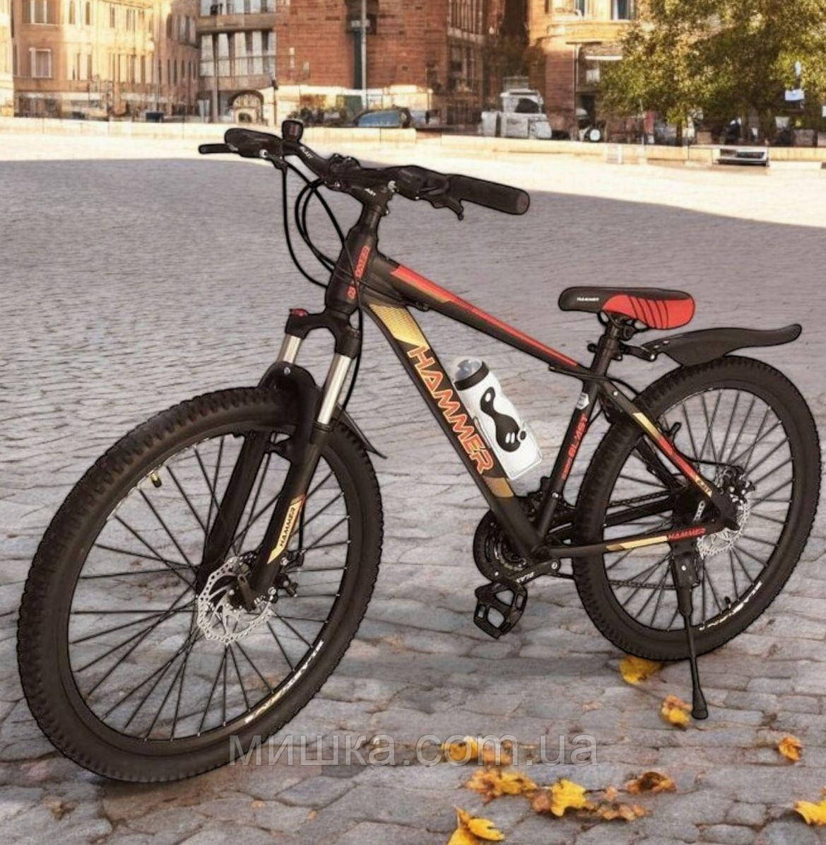 Стильний спортивний велосипед 27,5", рама 18", Hummer-Blast S300, чорно-золотий, фото 1