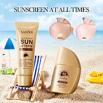 Солнцезащитный набор SPF60 Sadoer. Крем для загара (30 г) + крем после загара (40 г), фото 4