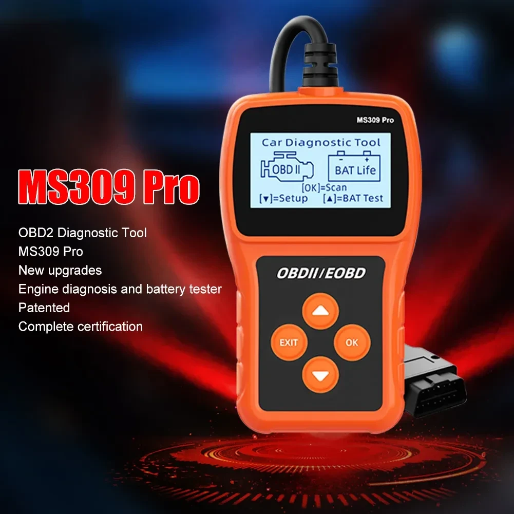 Сканер MS309PRO OBD2 диагностический инструмент тестер аккумулятора считыватель кодов неисправностей