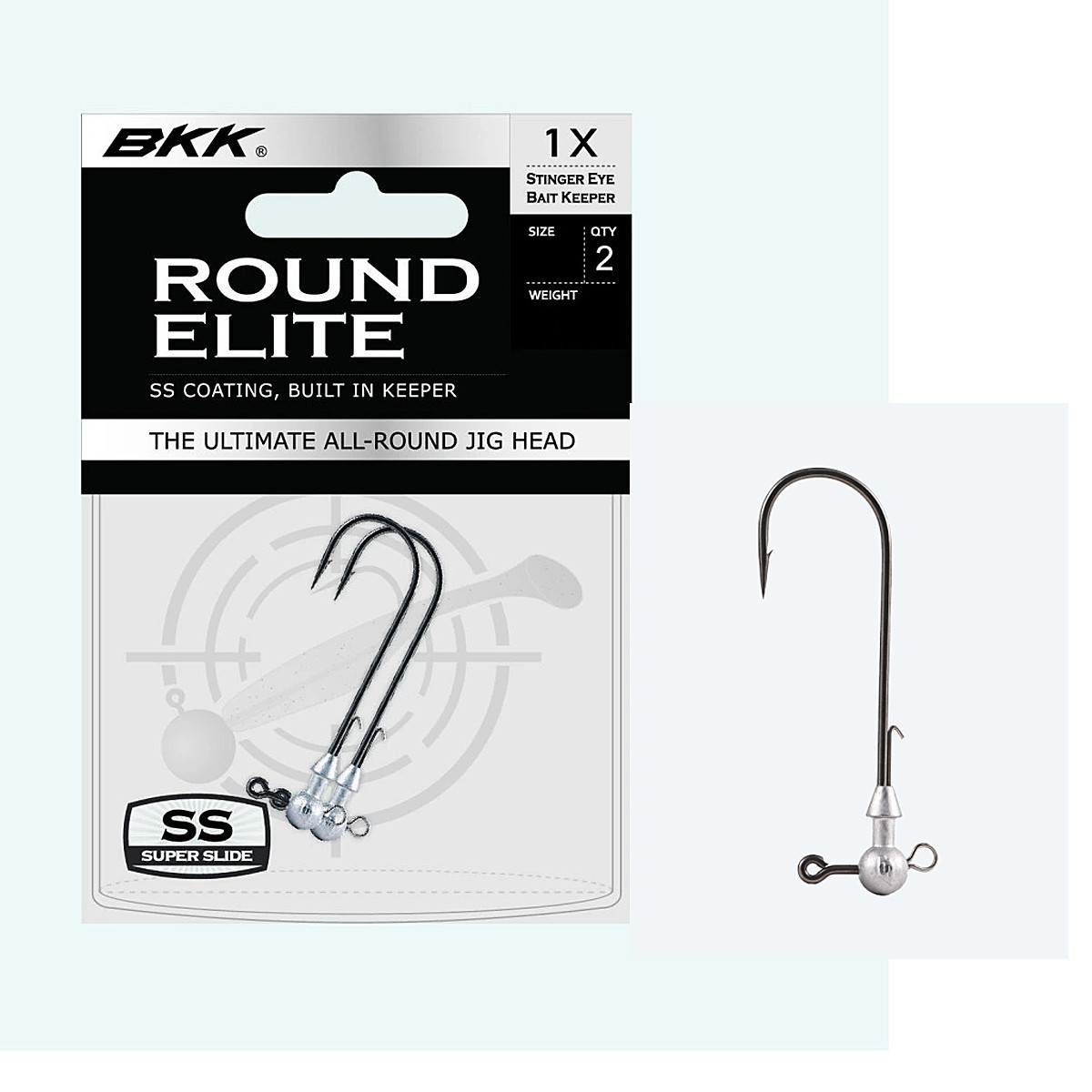 Джигголовка BKK Round Elite-Stinger Eye Bait Keeper 25g #10/0 2 pcs (A-EA-3447)