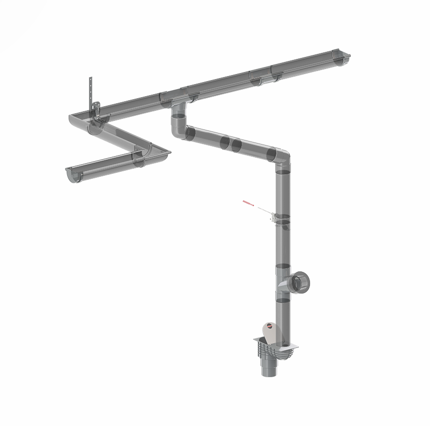 Кругла водостічна система KROP з ПВХ 130\90 7016, 8019, фото 1