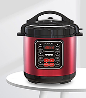 Електрична мультиварка-скороварка Sokany SK-2402 об'ємом 5 літрів із сенсорним екраном і таймером 1000 Вт