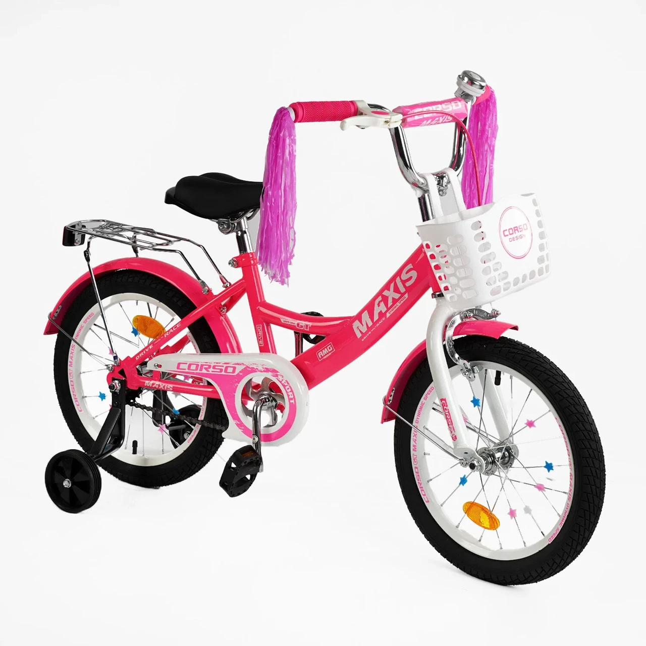 Дитячий велосипед 16" Corso MAXIS CL-16113 на рост 100-115 см рожевий