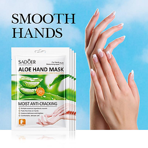 Маска-рукавички для рук з алоє Sadoer Aloevera Moisture Hand, 35 г., фото 1
