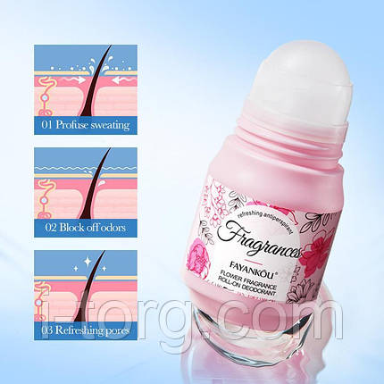 Кульковий дезодорант із квітковим ароматом FAYANKOU, 50 г., фото 1